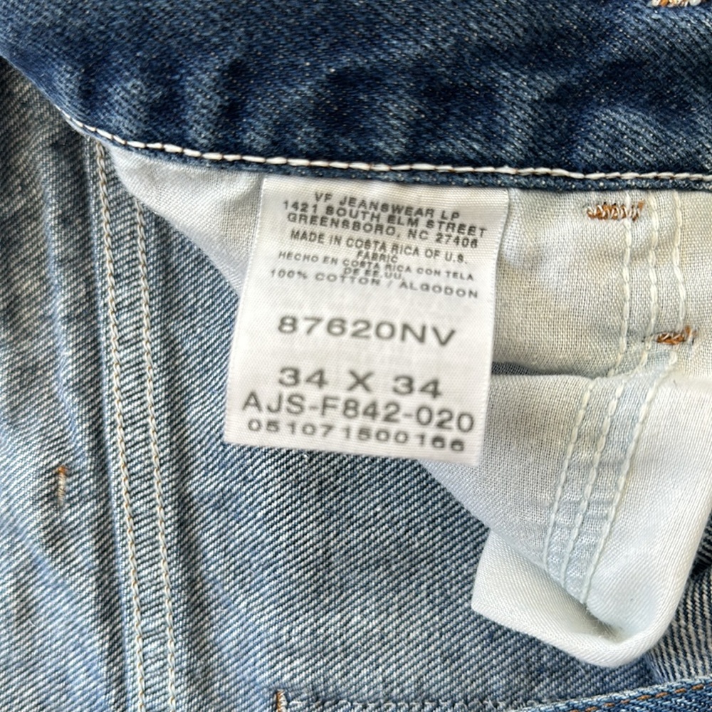 Men’s Rustler Vintage Blue Cotton Straight Fit Jeans - Picture 2 of 5